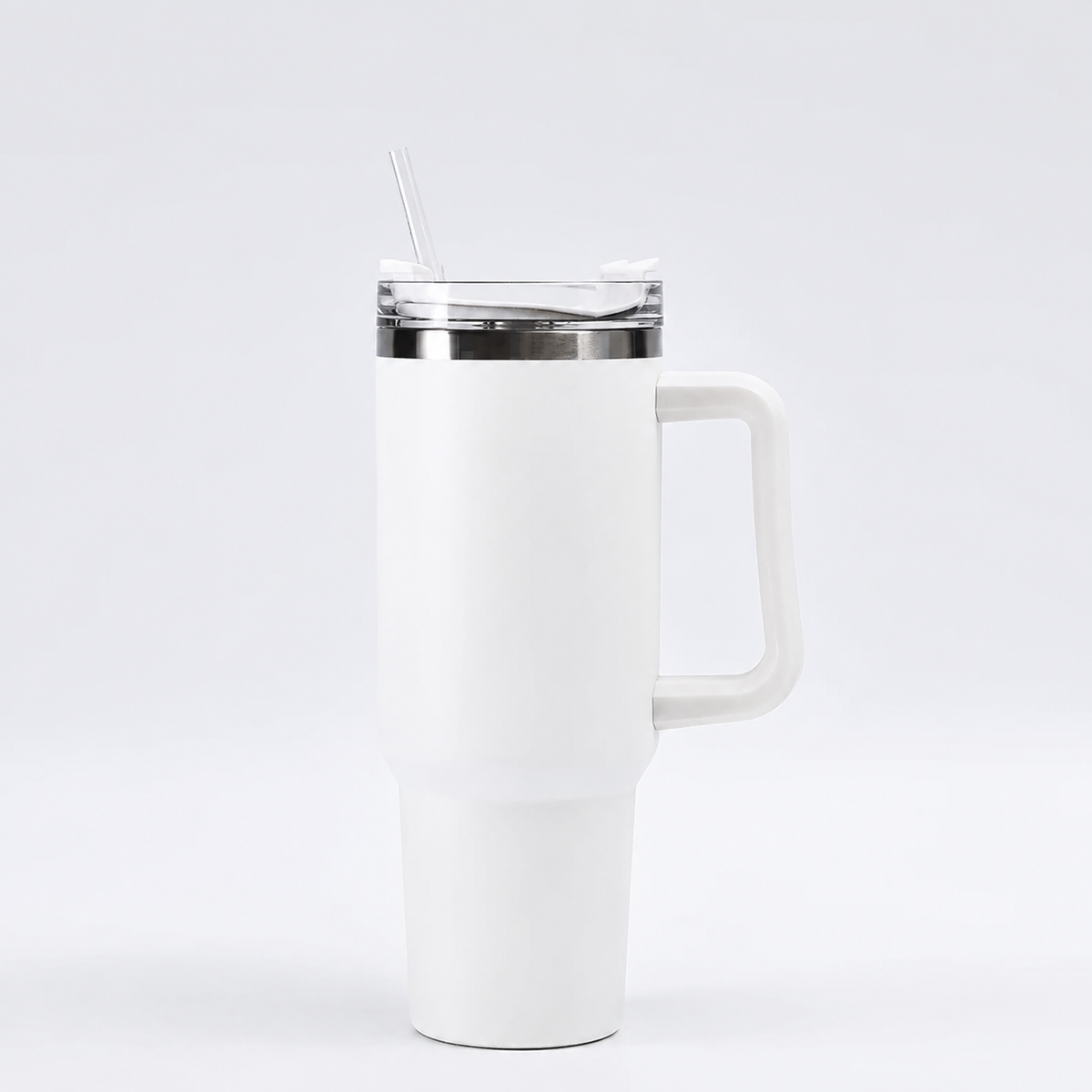 Premium Insulated Travel Tumbler with Handle & Straw