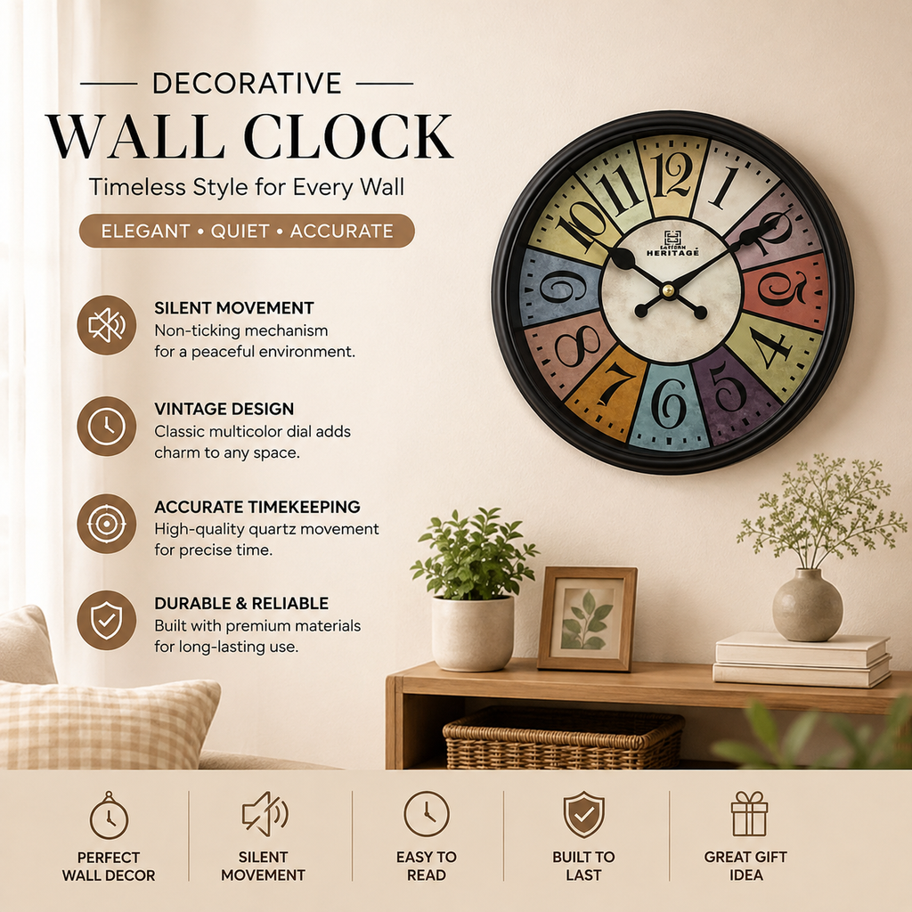 Squat Wall Clock – 11 Inch