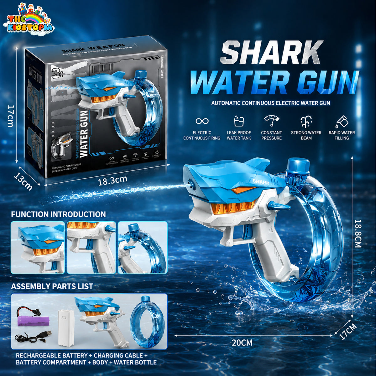 Electric Shark Water Gun